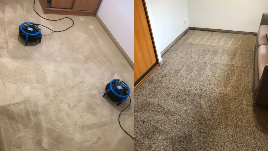 Zdjęcie realizacji z wypranej wykładziny biurowej - wykładzina beżowa